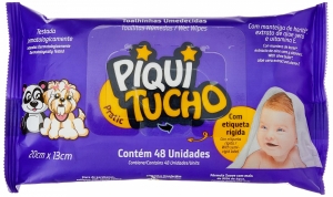 Lenço Umedecido Piquitucho Pratic Sem Perfume – 48 Unidades