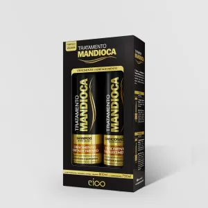 Kit Eico Mandioca – Shampoo 800ml + Condicionador 750ml para Força e Crescimento Capilar