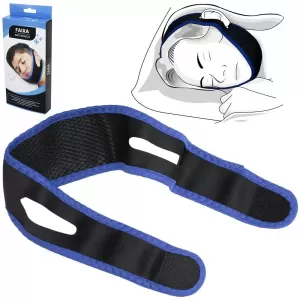 Faixa de Cabeça Anti-Ronco Neoprene Preta Ajustável