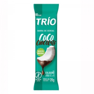 Barra de Cereal Trio Coco e Chocolate 20g – Energia e Sabor no Seu Dia