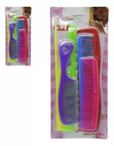 Pente de Plástico Colors – Cartela com 6 Unidades (Ref. BA32418)