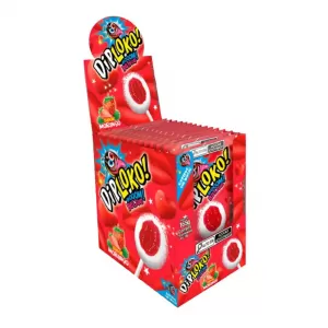 Pirulito Recheado Diploko Boom Sabor Morango 11g