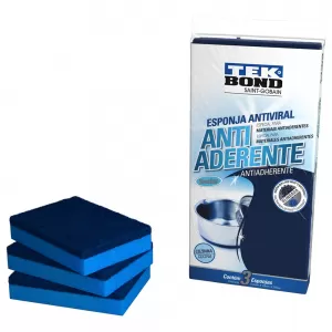 Esponja Antiaderente Tek Bond Pack com 3 Unidades – Azul