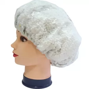Touca Térmica Metalizada c/ bolinhas isopor p/ Hidratação Capilar