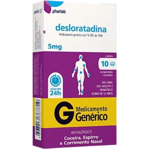 Desloratadina 5mg 10 Comprimidos – Pharlab