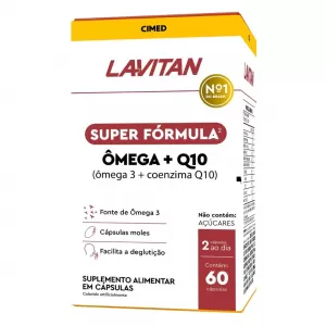 Lavitan Super Fórmula Ômega 3 + Q10 com 60 Cps Gel