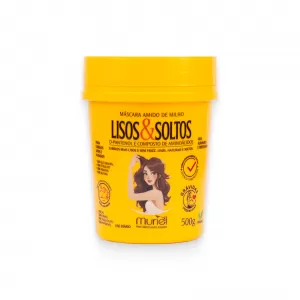 Máscara Capilar Muriel Lisos E Soltos Amido De Milho 500g