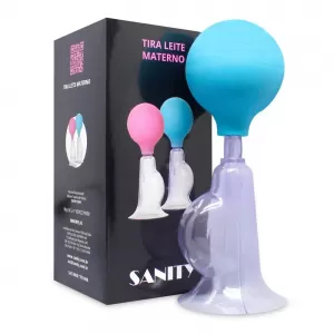 Tira-Leite Manual Sanity Azul – Extração Suave e Eficiente