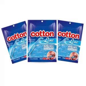 COTTON LINE HGT FIO DENTAL ORAL CARE COM HASTES FI-DE EMB X 32UN