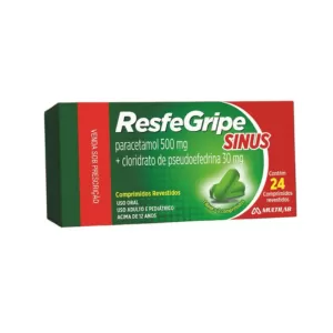 Resfegripe Sinus 500mg – Multilab – 24 Comprimidos