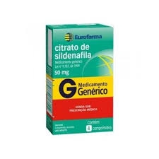 Citrato de Sildenafila 50mg 4 comprimidos revestidos