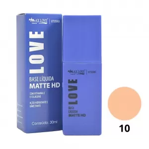 Base Líquida MXL Matte HD Cor 10 – Nova Embalagem
