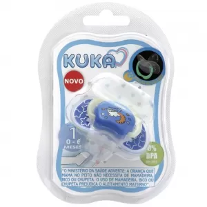 Chupeta Kuka Lumina Ortodôntica Azul Tamanho 1 – Ref. 2081