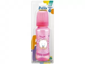 Mamadeira Petita Cinturada Filhotes Rosa 240ml