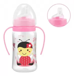 Copo Petita com Alça de Treinamento Cristal 270ml ? Rosa