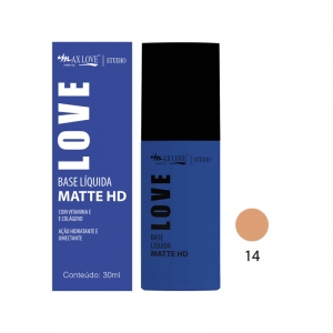 Base Líquida MXL Matte HD Cor 14 – Nova Embalagem 30ml