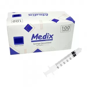 Medix seringa sem agulha 3ml Luer Lock - 1 unidade