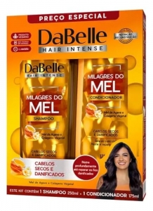Kit Shampoo 250ml + Condicionador 175ml Dabelle Milagres do Mel