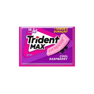 Chiclete Trident Max Cool Raspberry Sem Açúcar 16,5g