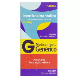 Levotiroxina Sódica 25 mcg – 30 Comprimidos – Merck