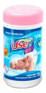 Lenços Umedecidos Use It Baby Rosa com 70 lenços
