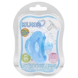 Chupeta Kuka Silicone Soft Comfort Bico Redondo Tamanho 2 Natural