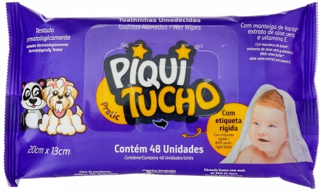 Lenço Umedecido Piquitucho Pratic Sem Perfume – 48 Unidades