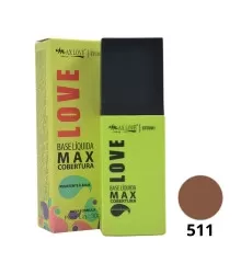 Base Líquida MXL Máxima Cobertura Cor 511 – Alta Cobertura e Efeito Matte