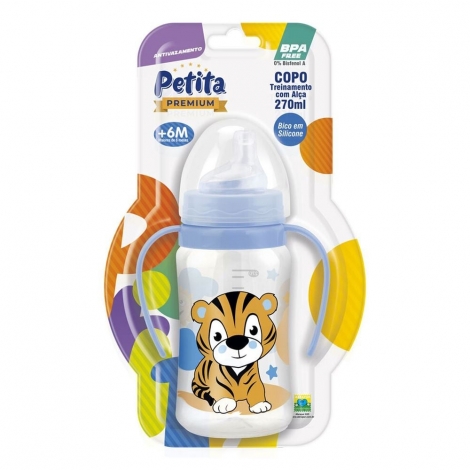 COPO PETITA C/ ALCA TREINAMENTO CRISTAL 270ML AZ