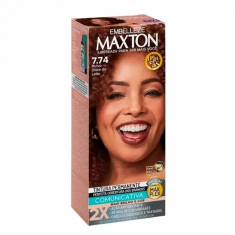 Tintura Maxton 7.74 Ruivo Doce De Leite