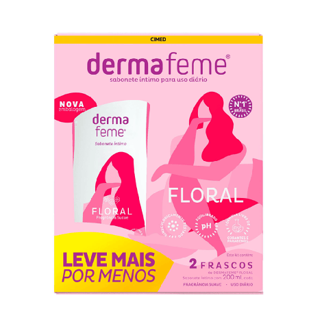 Kit Sabonete Íntimo Dermafeme Floral – 2 Unidades de 200ml
