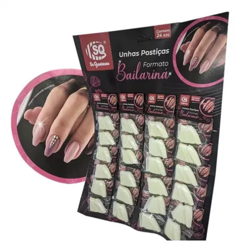 Unhas Postiças Bailarina Colors P mãos (1 Unidade)
