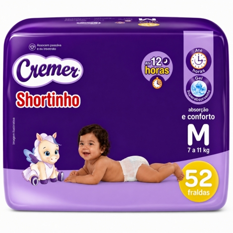 Fralda Cremer Magic Care Shortinho M com 52 Unidades