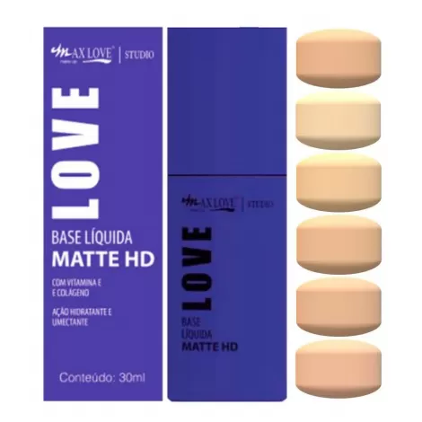 Base Líquida MXL Matte HD Cor 08 – Embalagem Nova 30ml