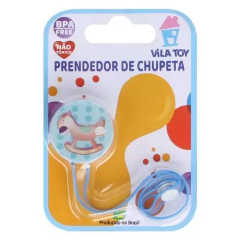 Prendedor de Chupeta Vila Toy Azul – 1 Unidade