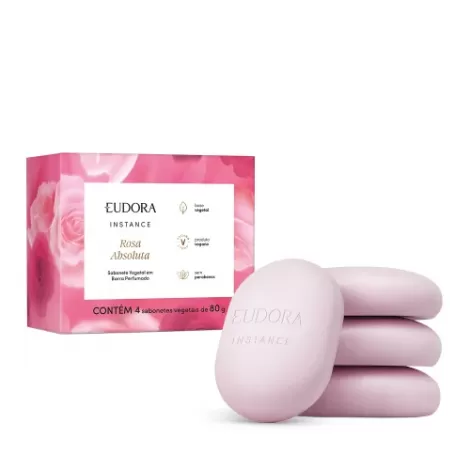 Sabonete Eudora Rosa Absoluta Com 4 Unidades 80G