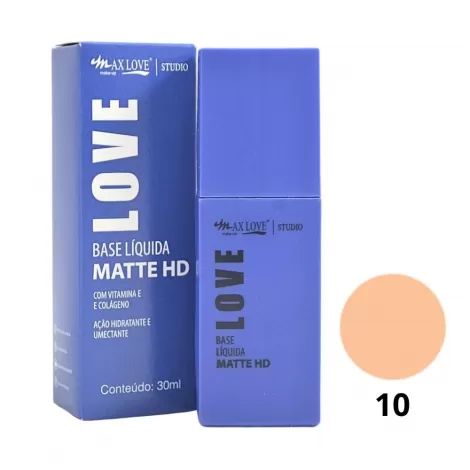 Base Líquida MXL Matte HD Cor 10 – Nova Embalagem