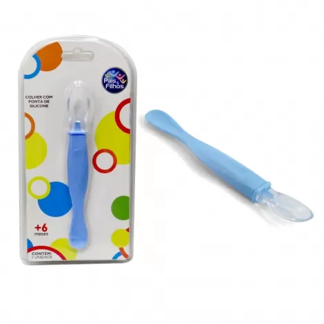 Colher Pais e Filhos Ponta de Silicone Cabo Anatômico – Ref. 7790